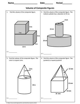 Volume Of Composite Figures Worksheet With Answers