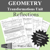 Geometry Worksheet and Guided Notes - Reflections (Transfo