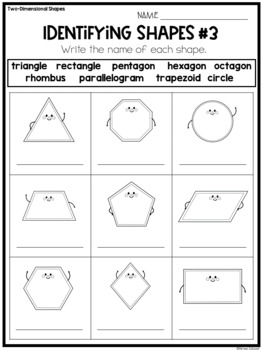 Geometry Worksheets (2D & 3D Shapes) by Primarily Speaking by Aimee Salazar