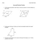 Geometry Worksheets: Area and Perimeter