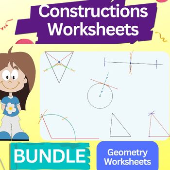 Preview of Geometry Worksheets - Constructions Bundle