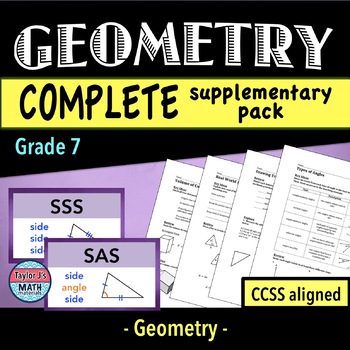 Preview of Geometry Worksheets and Word Wall