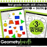 Geometry Worksheets for 1st Grade Math