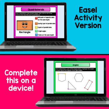 geometry worksheets for third grade by deb hanson tpt