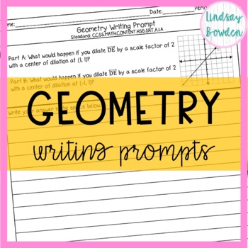 Preview of Geometry Writing Prompts