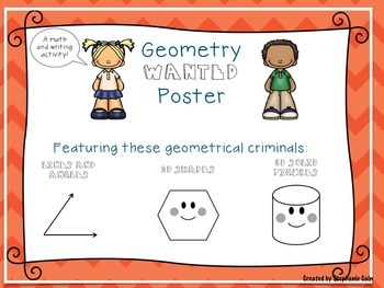 Preview of Geometry Writing and Math Activity