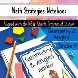 Geometry and Angles Unit - Grade 4 Math Notebook - Alberta