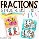 5 Fractions Centers - 2nd Grade Fraction Activities for Geometry