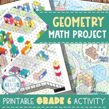 Preview of Geometry Math End of Year Project plus Problem Solving Tasks for Middle School