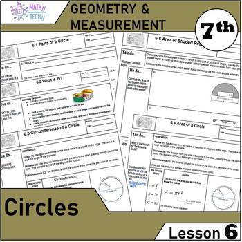 Preview of Geometry and Measurement (Grade 7) - Lesson 6 Circles