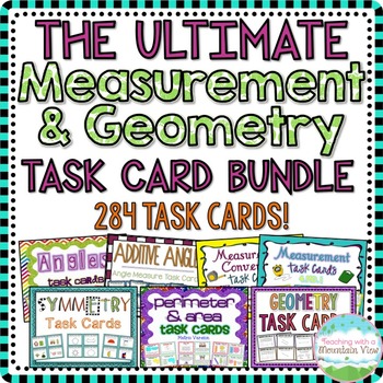 Preview of Geometry and Measurement Task Card Bundle
