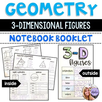 Preview of Geometry and Middle School Math - 3-Dimensional 3-D Figures Foldable Booklet