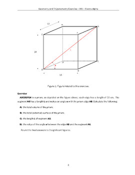 Preview of Geometry and Trigonometry Exercise - 001