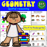 Geometry and spatial reasoning worksheets Pre-K to Kindergarten