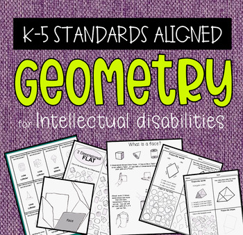 Preview of Geometry for Intellectual Disabilities: Standards Aligned K-5 NO PREP practice