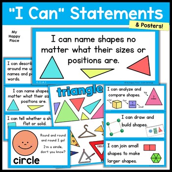 Geometry for Kindergarten - Shapes and Positional Words by My Happy Place