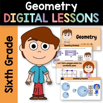 Preview of Geometry for Sixth Grade | Interactive Google Slides | Math Skills Review