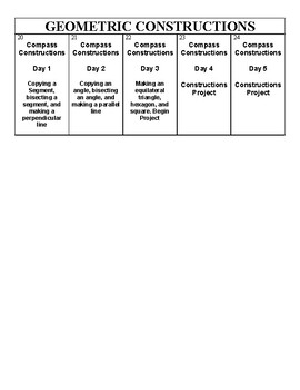 Preview of Geometry in Construction - Compass Constructions Mini-Unit