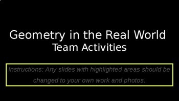 Preview of Geometry in the Real World: Team Activities