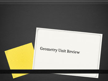 Preview of Geometry jeopardy review game