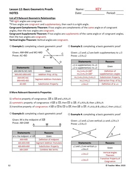 geometry unit 2 logic and proof homework 3