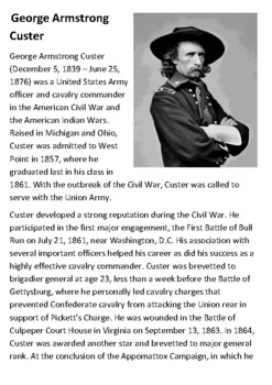 George Armstrong Custer, George Armstrong Custer (December …