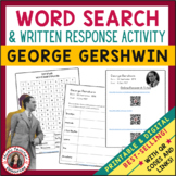 George Gershwin Word Search and Research Activity
