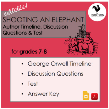 Preview of George Orwell "Shooting an Elephant" {Digital & PDF} Distance Learning