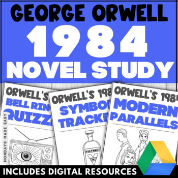 Preview of 1984 by George Orwell Modern Novel Study - Literary Analysis Unit Plan - Digital