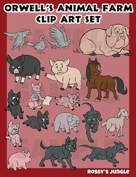 Preview of George Orwell's 'Animal Farm' clip art set