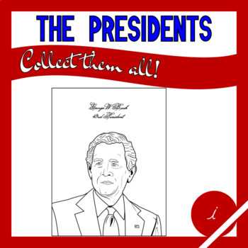 U.S. President George W. Bush Coloring Page