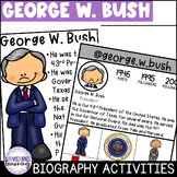 George W. Bush Biography Activities, Worksheets, Flip Book