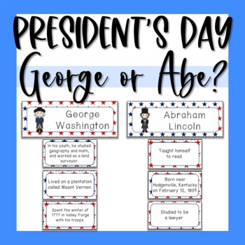 Preview of President's Day - George Washington & Abraham Lincoln Biography Activities