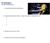 George Washington Activity- Be Washington!