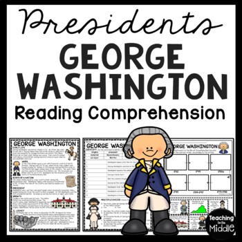 Preview of George Washington Biography Reading Comprehension Worksheet & Sequencing