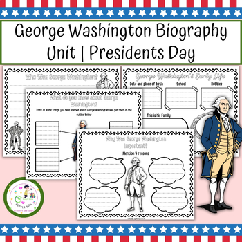 Preview of George Washington Biography Unit | Presidents Day