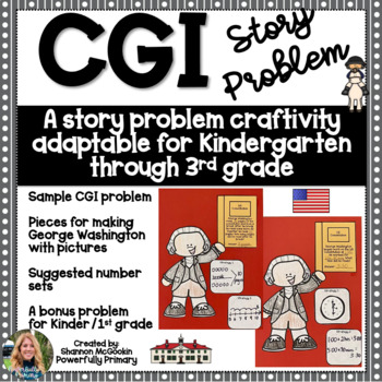 Preview of George Washington | CGI Word Problem Project | Math Story Problem