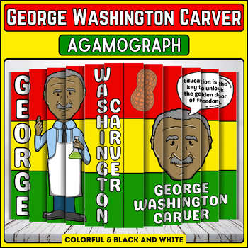 Preview of George Washington Carver Agamograph: Black History Month Activities, 3D Crafts!