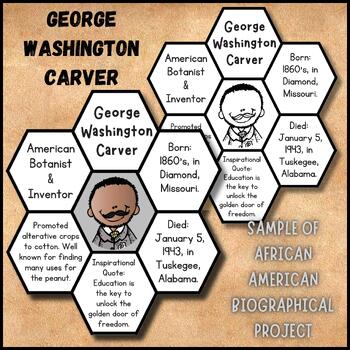 Preview of George Washington Carver Biography - Free Sample of Black History Month Project