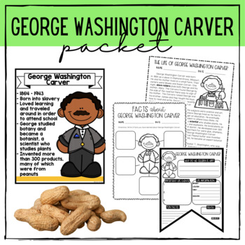 Preview of George Washington Carver - Black History Month Activities FREEBIE