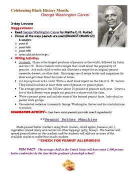 George Washington Carver Black History Month Lesson Plan By Simply Third Grade