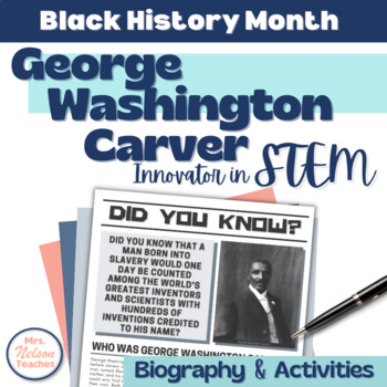 Preview of George Washington Carver Black History Month Middle School