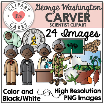 Preview of George Washington Carver Clipart by Clipart That Cares