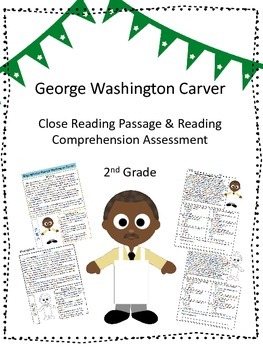 Preview of George Washington Carver Close Reading Passage and Reading Comprehension Sheet