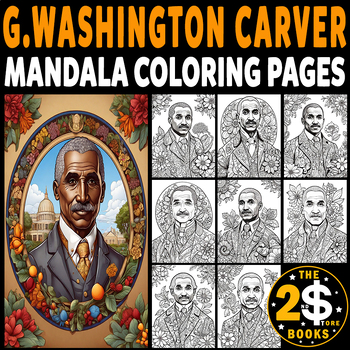 Preview of George Washington Carver Mandala Coloring Book – 10 Pages