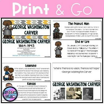 George Washington Carver Mini Unit by Speech Glam | TpT