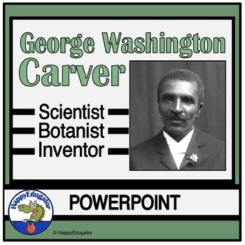 Preview of George Washington Carver PowerPoint with Comprehension Questions Black History