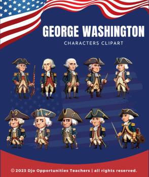 Preview of George Washington Characters Clipart | Presidents' Day Characters