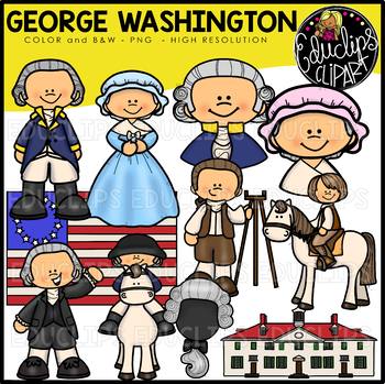 Preview of George Washington Clip Art Set {Educlips Clipart}