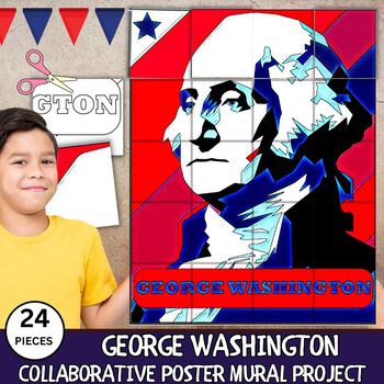 Preview of George Washington Collaborative Poster Mural Project, Presidents' Day Craft